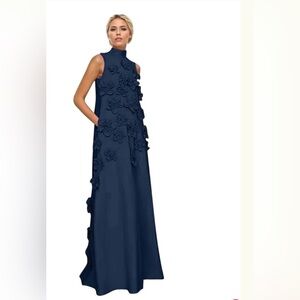 Chic Navy Blue Sleeveless Maxi Dress